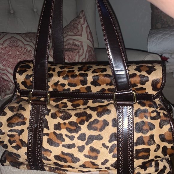 VINTAGE CELINE PONY HAIR LEOPARD PURSE - Picture 2 of 14